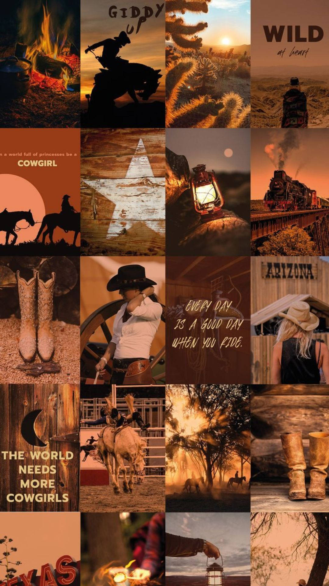 Brown Cowgirl Aesthetic Background