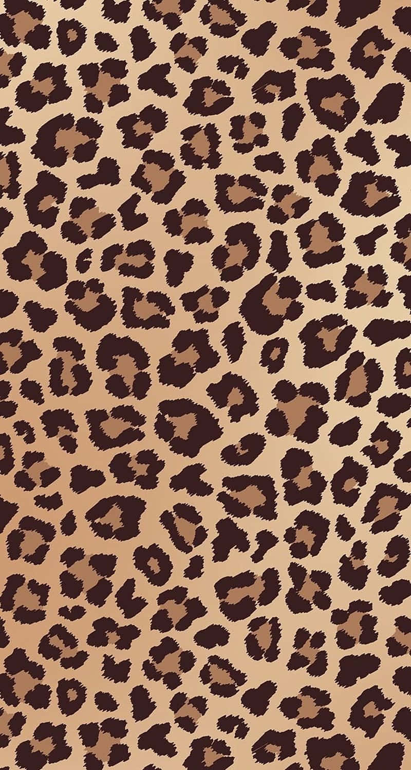 Brown Cute Cheetah Print Pattern Background