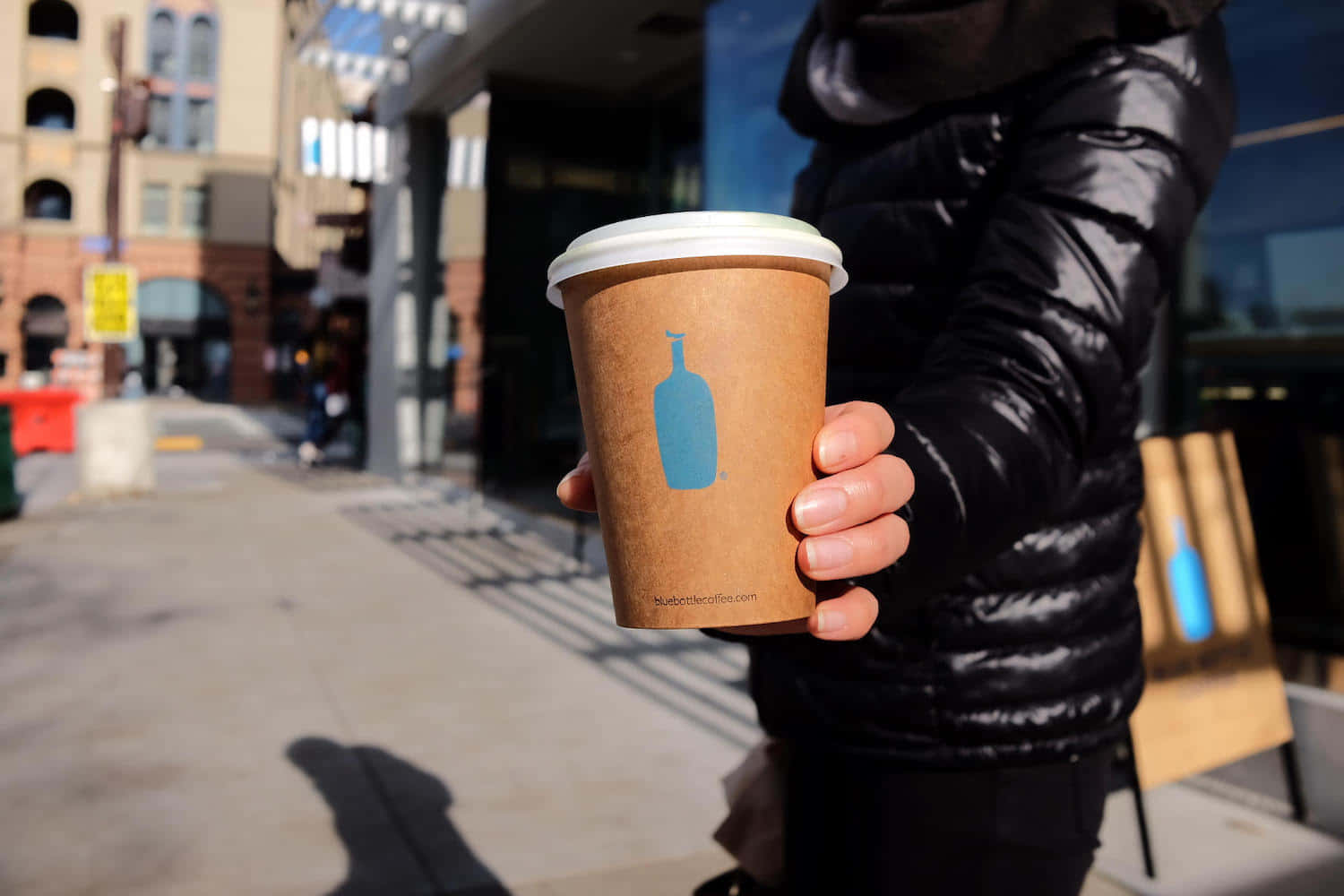 Brown Disposable Cup Background