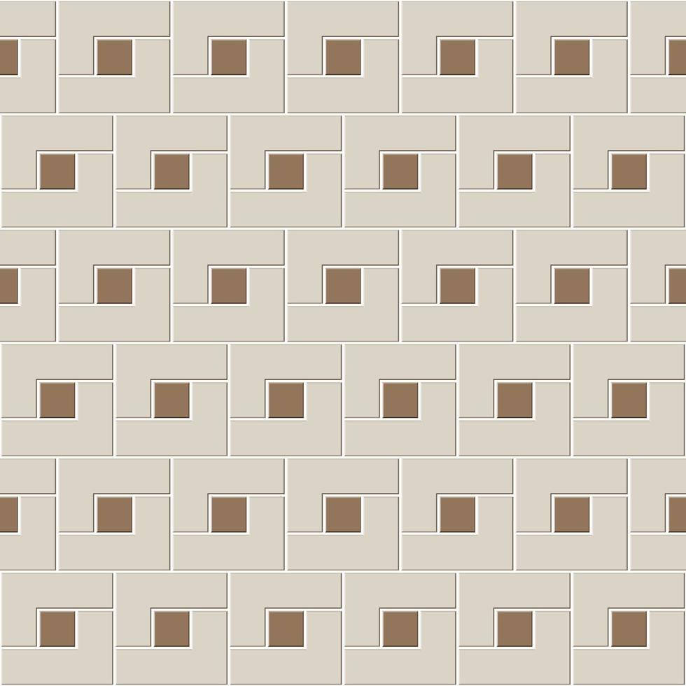 Brown Floor Tiles With L Shape Blocks Background