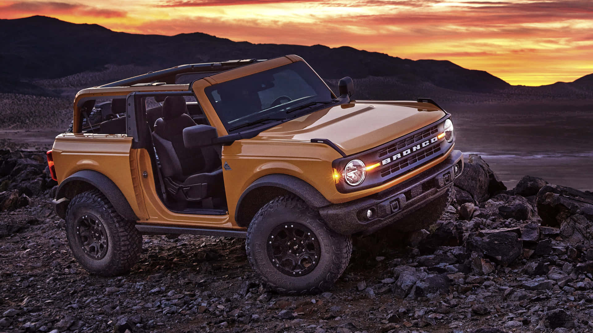 Brown Ford Bronco Diamond Car Background