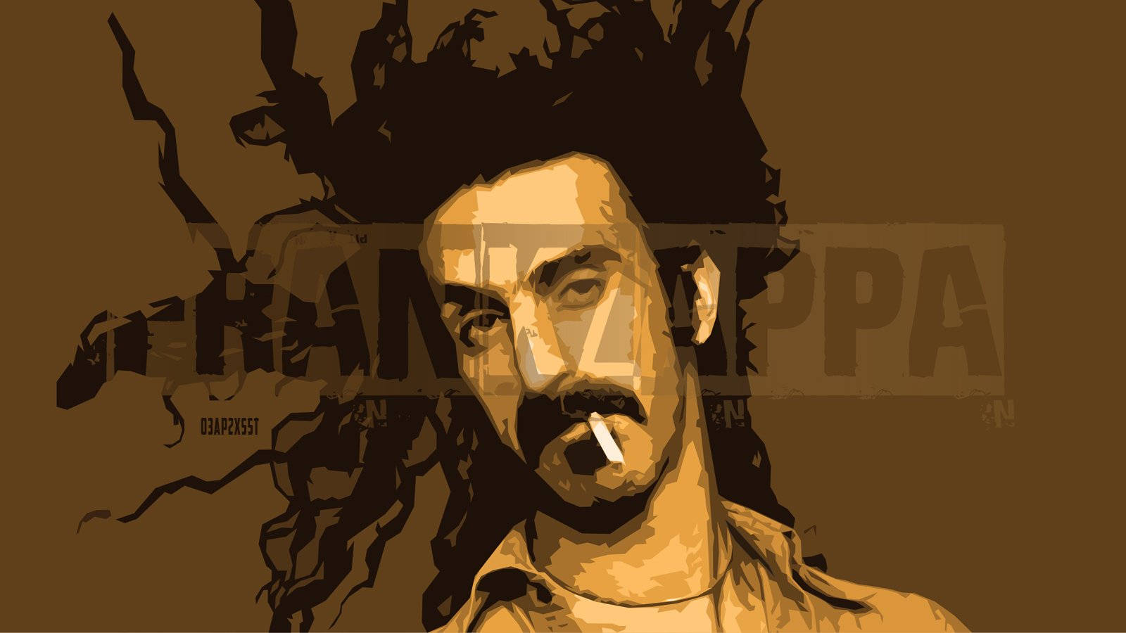 Brown Frank Zappa Edit Background