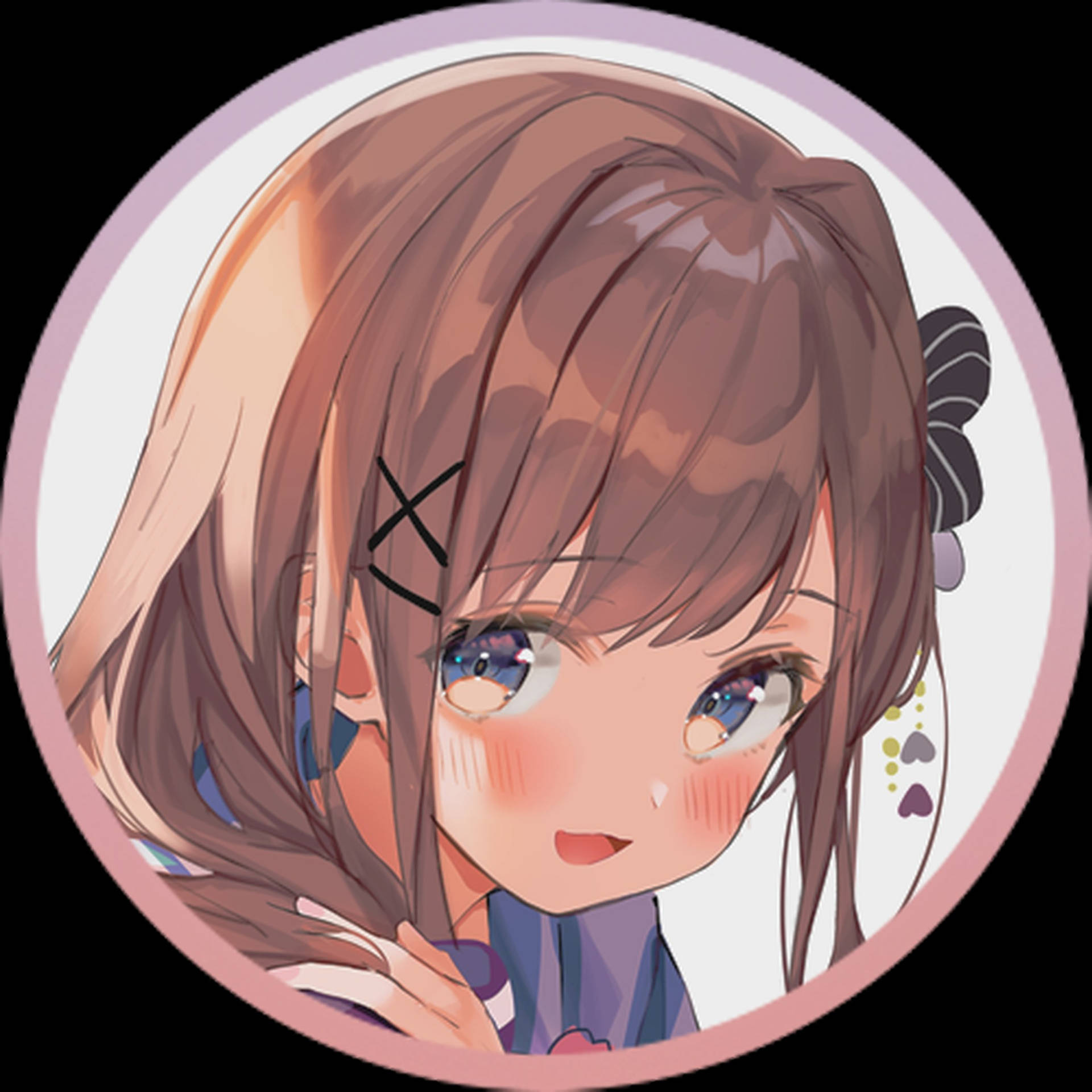 Brown-haired Girl Anime Pfp Background