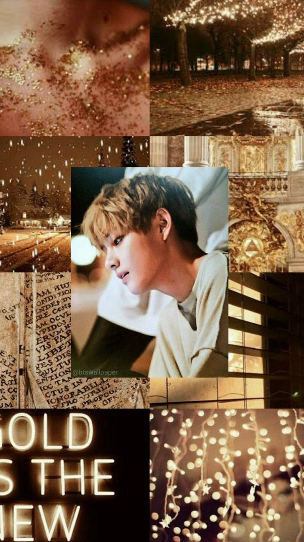 Brown-haired Kim Tae-hyung Aesthetic Background