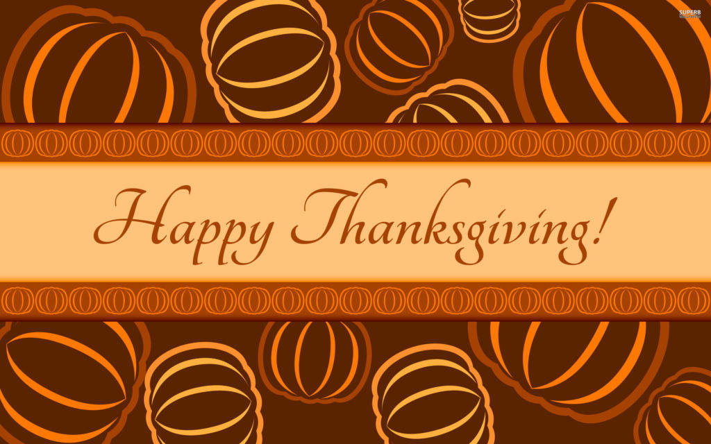 Brown Happy Thanksgiving Day Pumpkin Background