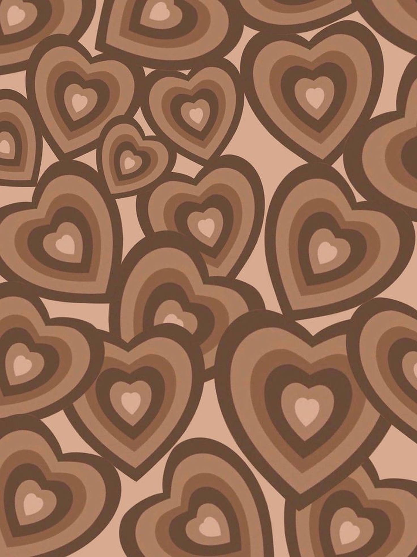 Brown Heart Aesthetic Background