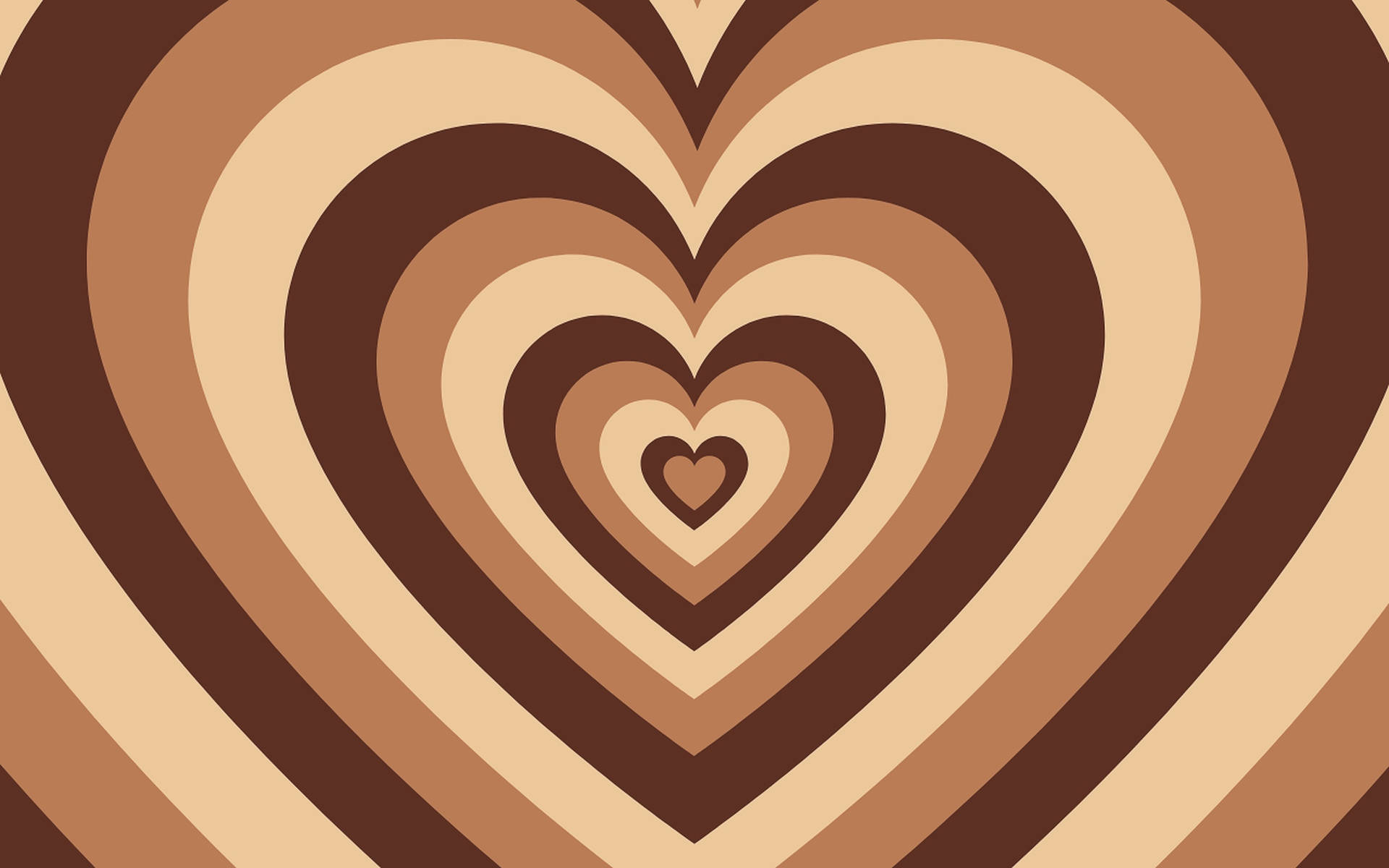 Brown Heart Aesthetic Art Background