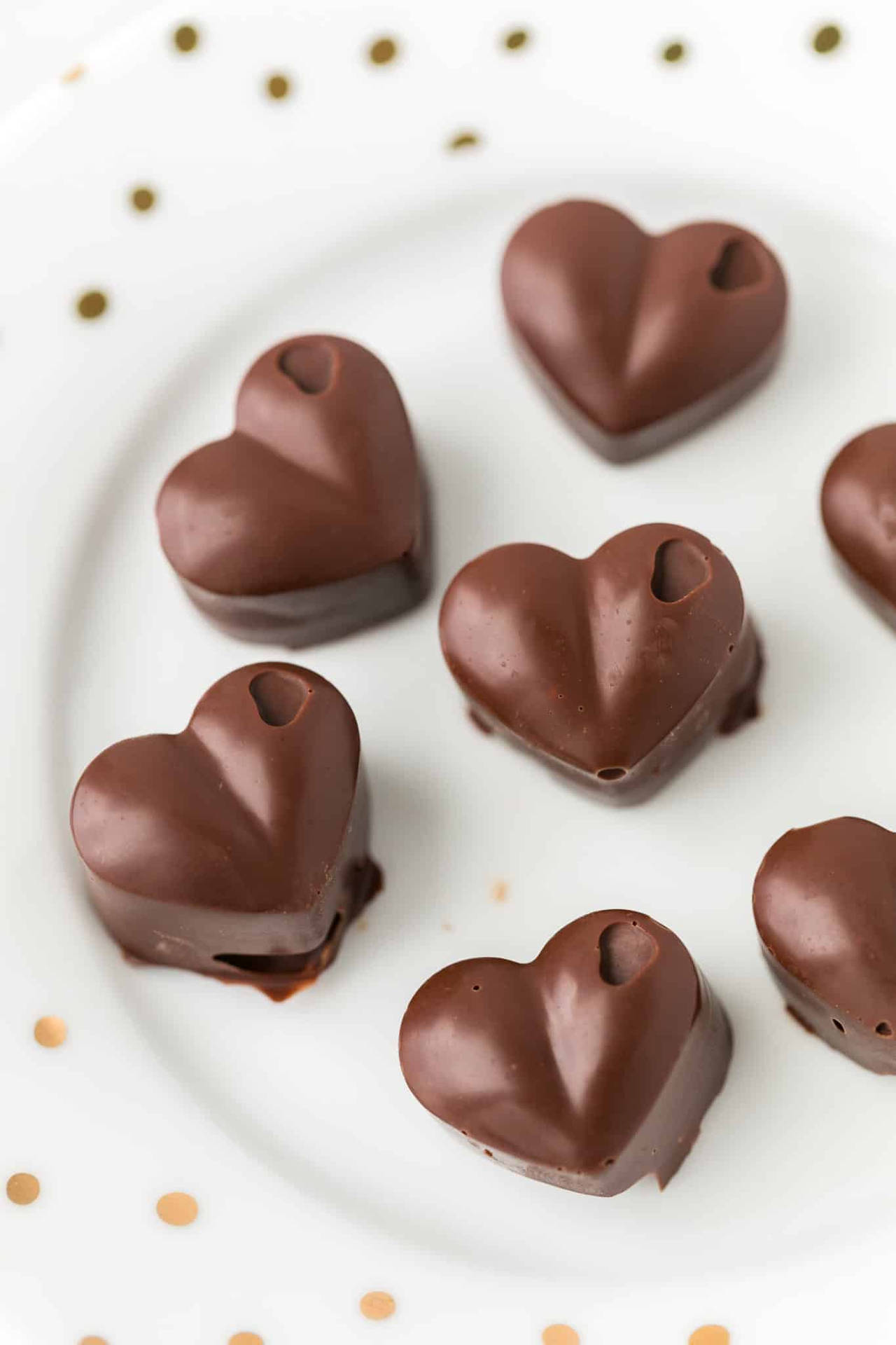 Brown Heart Chocolates