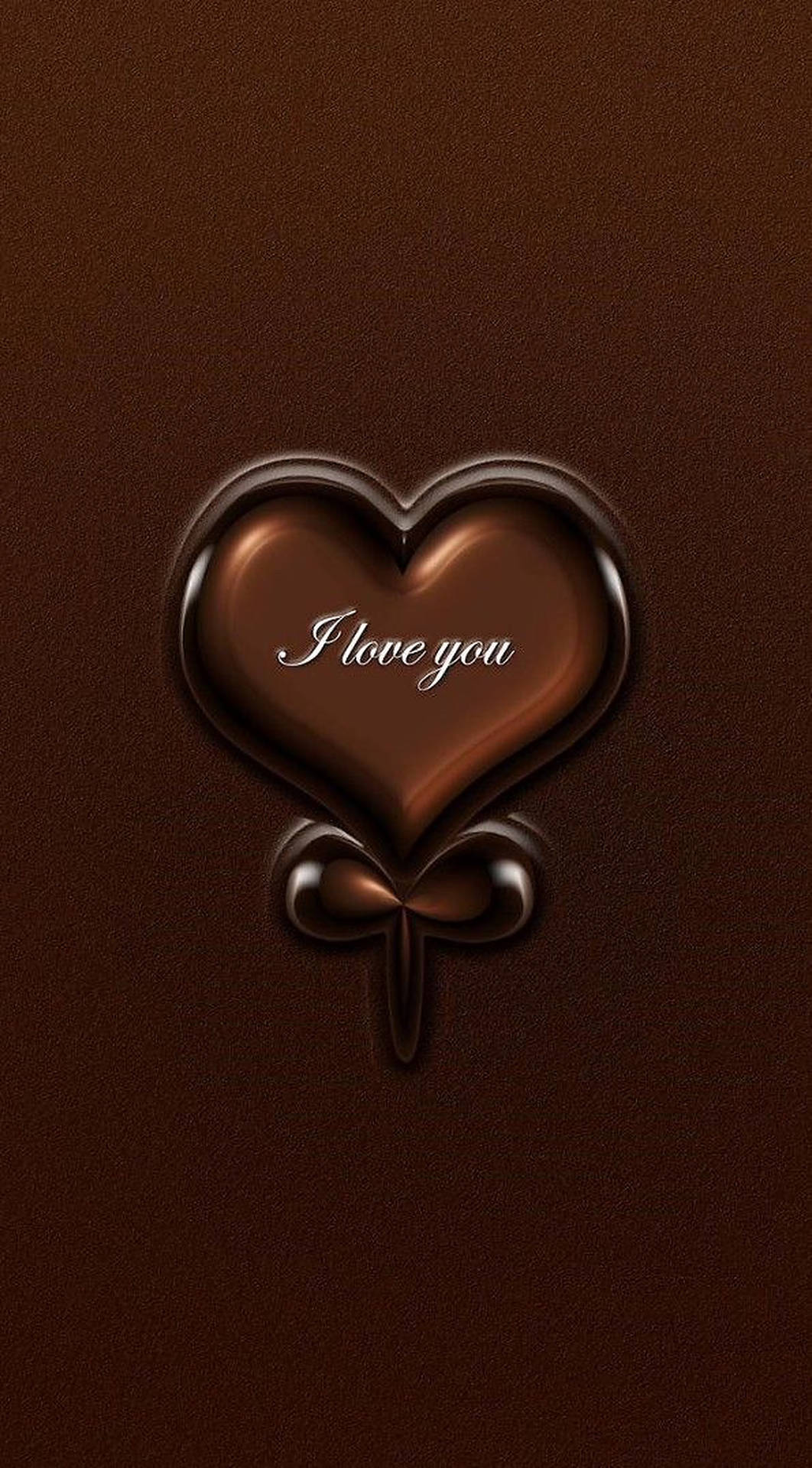Brown Heart I Love You Background