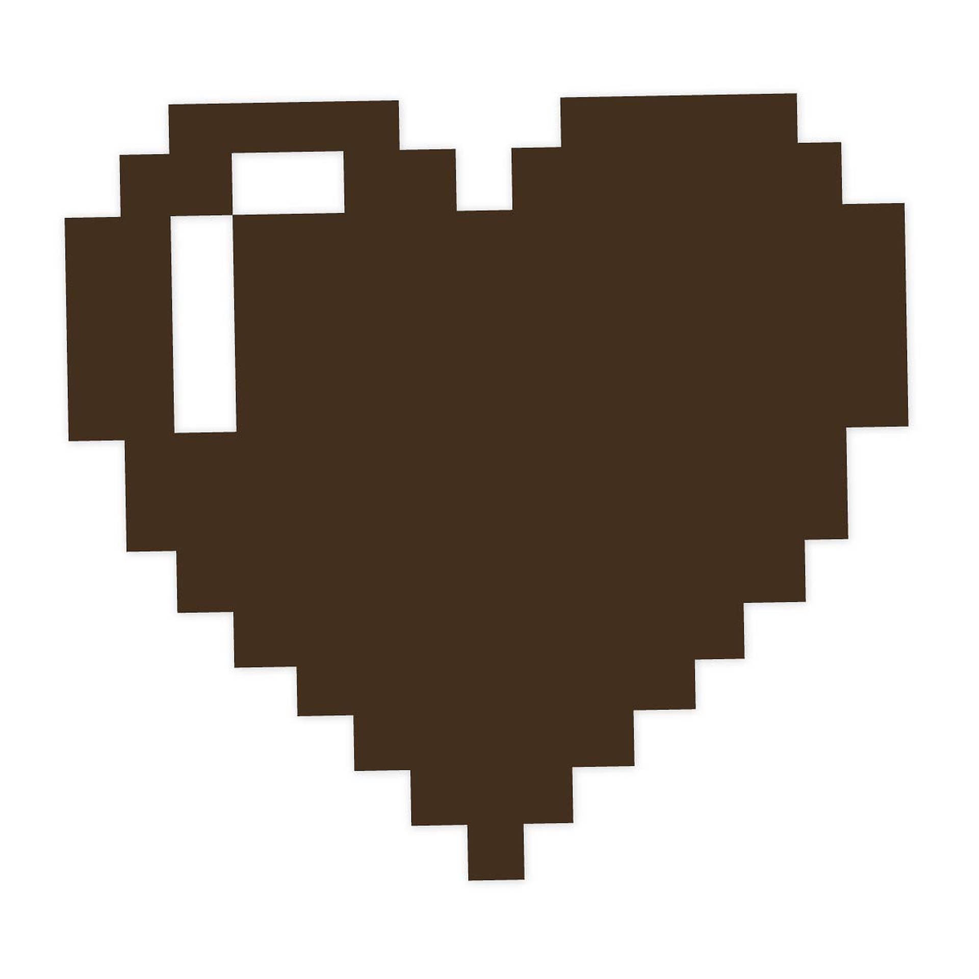 Brown Heart Pixel Art Background