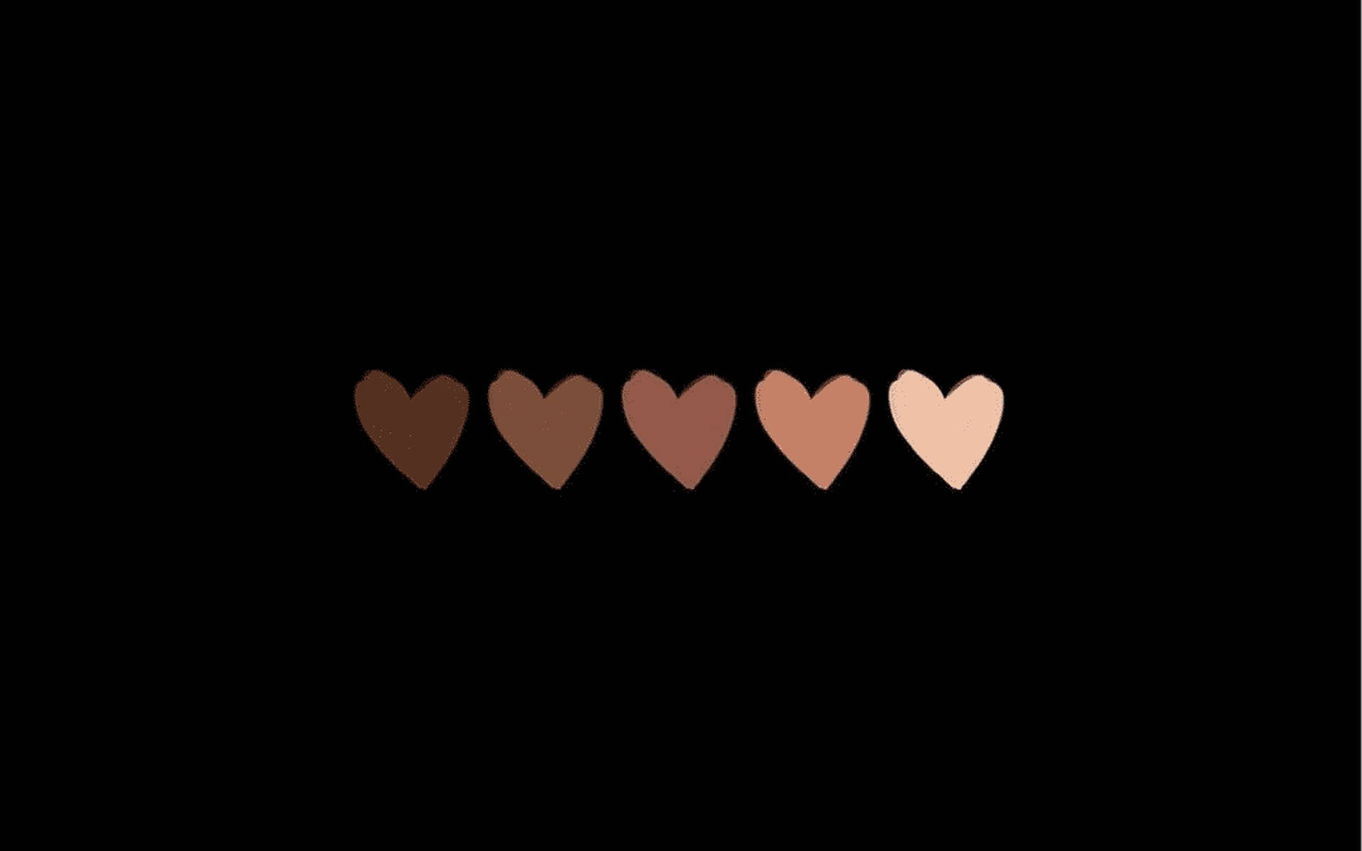 Brown Hearts Shades Background