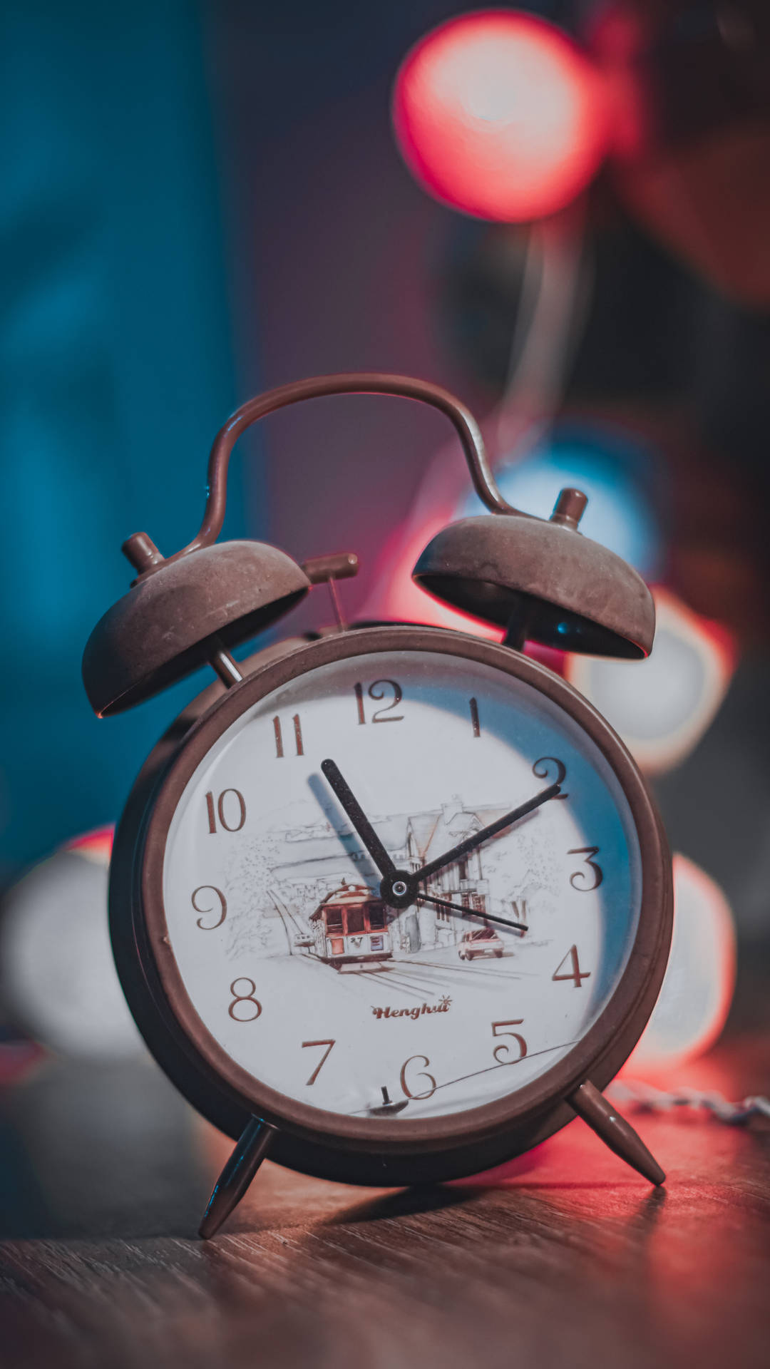 Brown Kids Alarm Clock Background