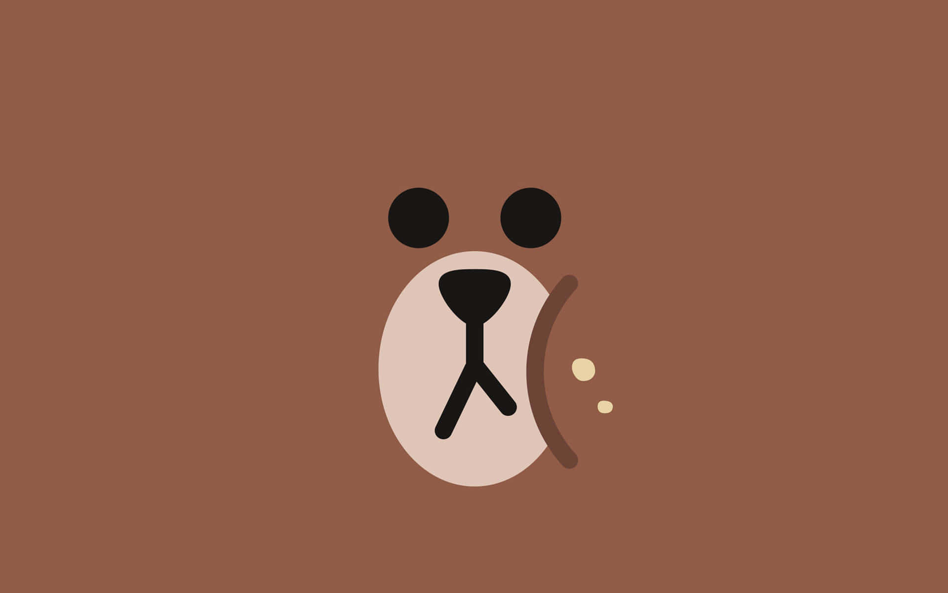 Brown Minimalist Bear Background