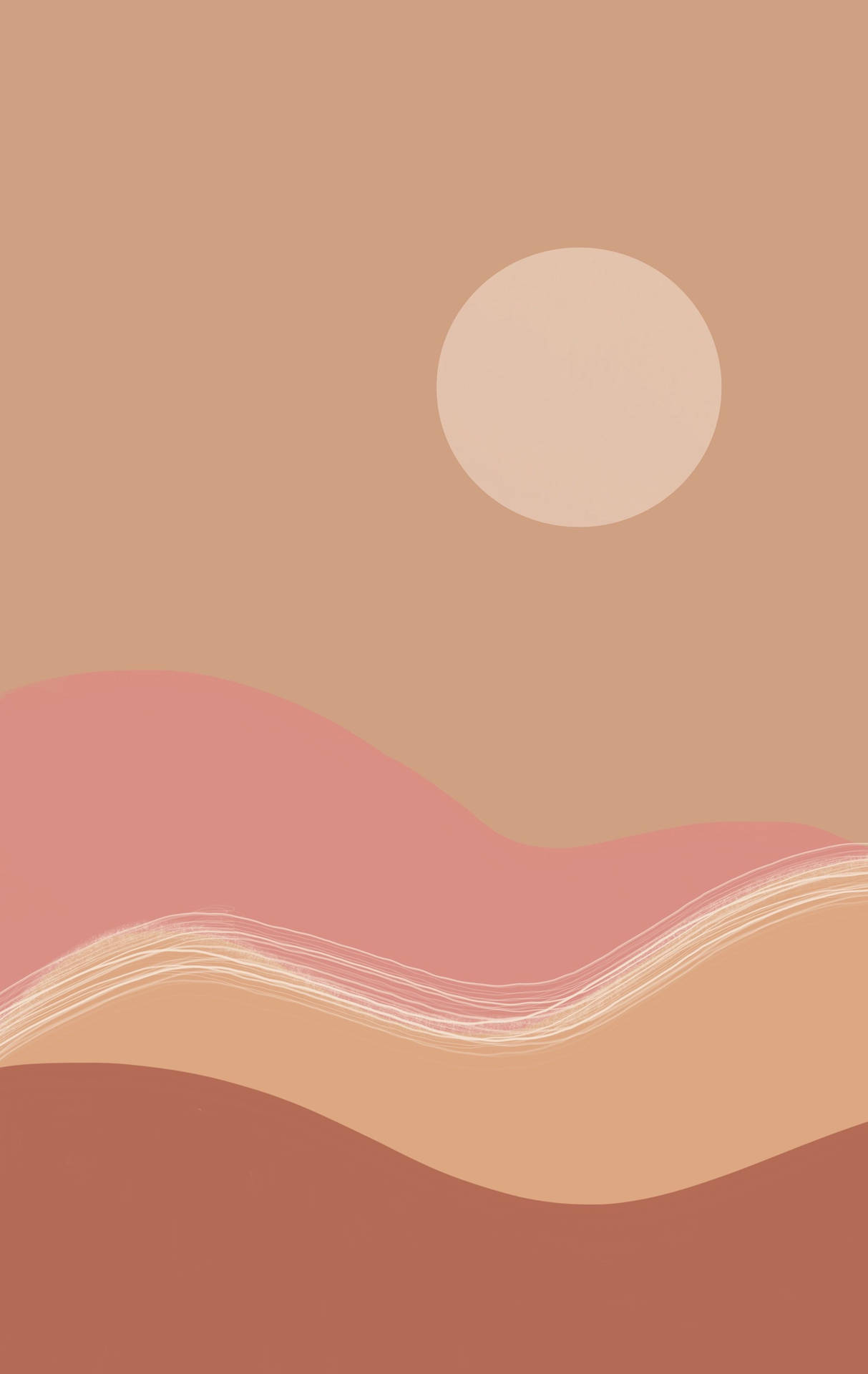 Brown Pink Desert Sun