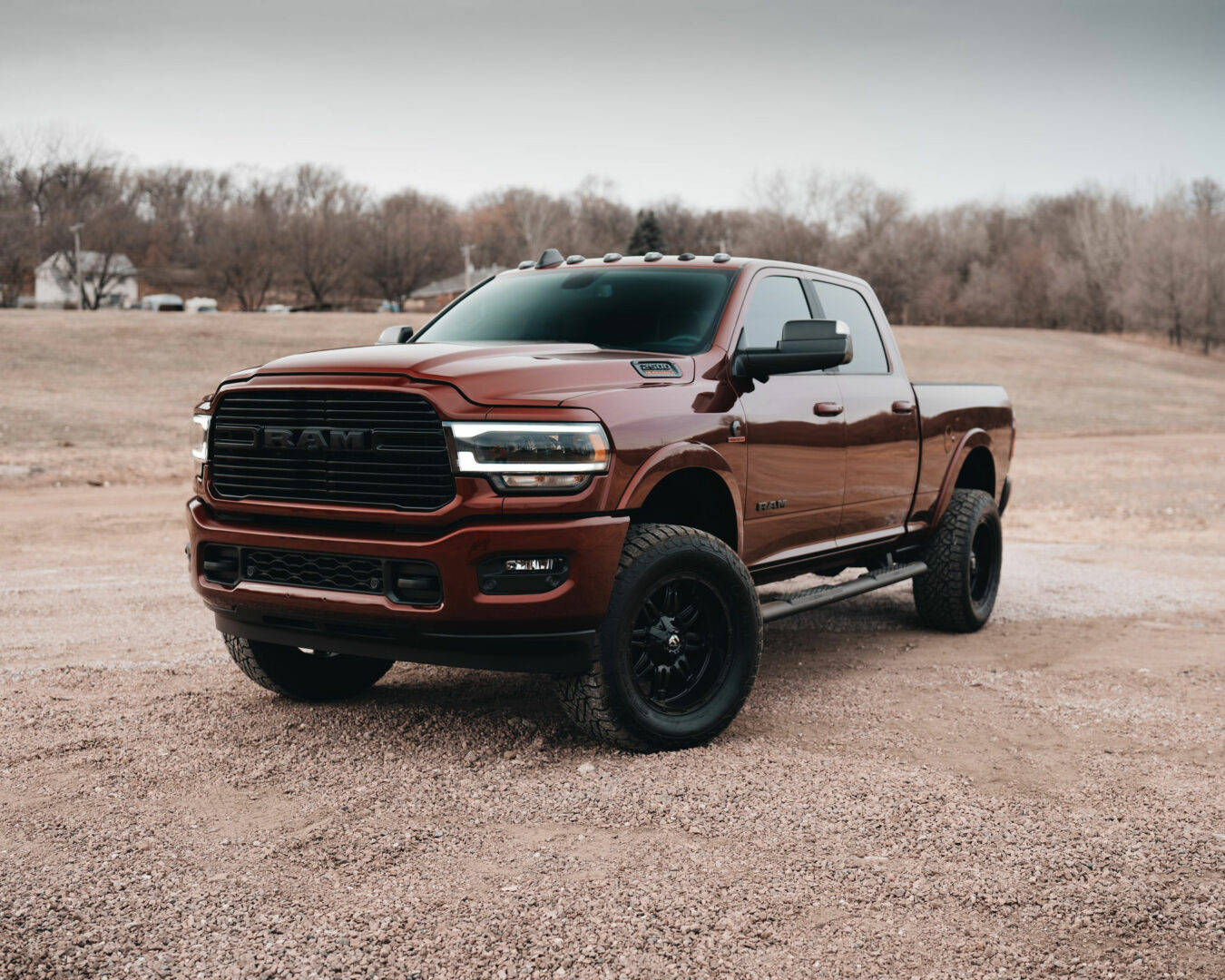 Brown Ram Truck Background