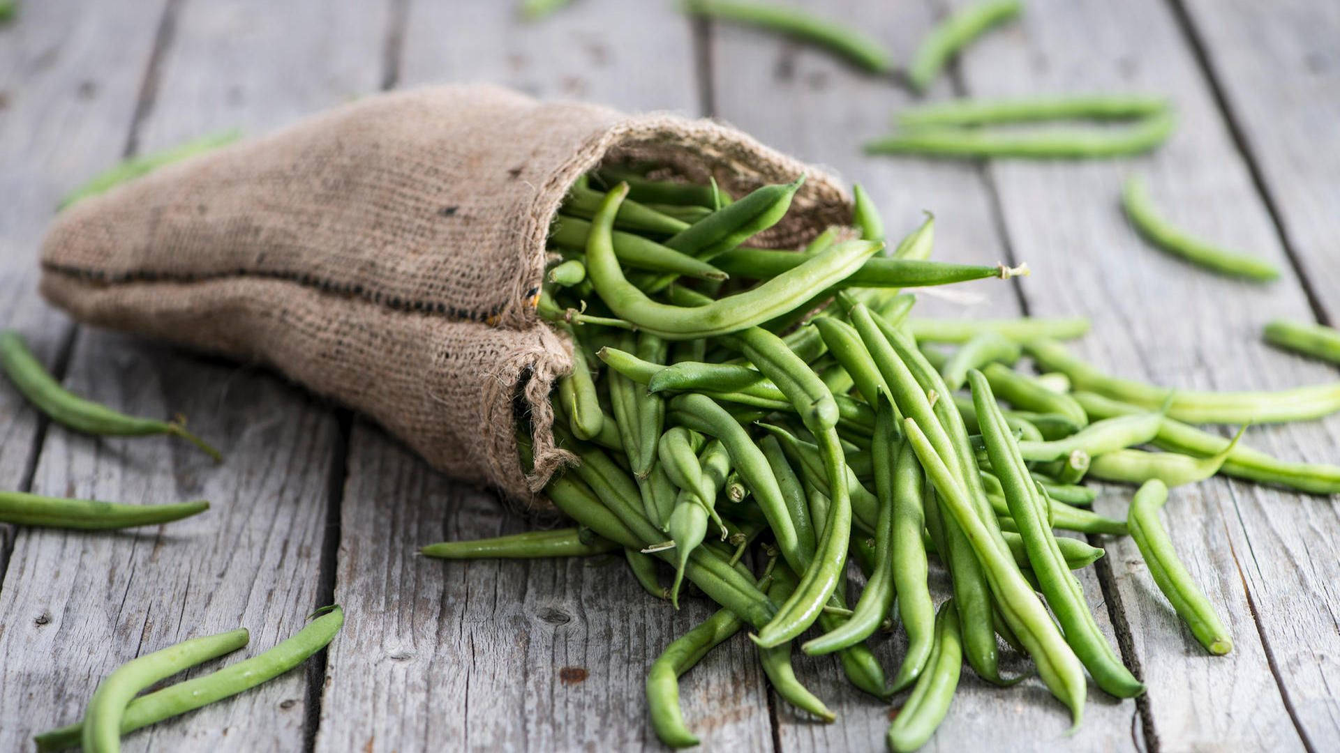 Brown Sack Green Beans Background