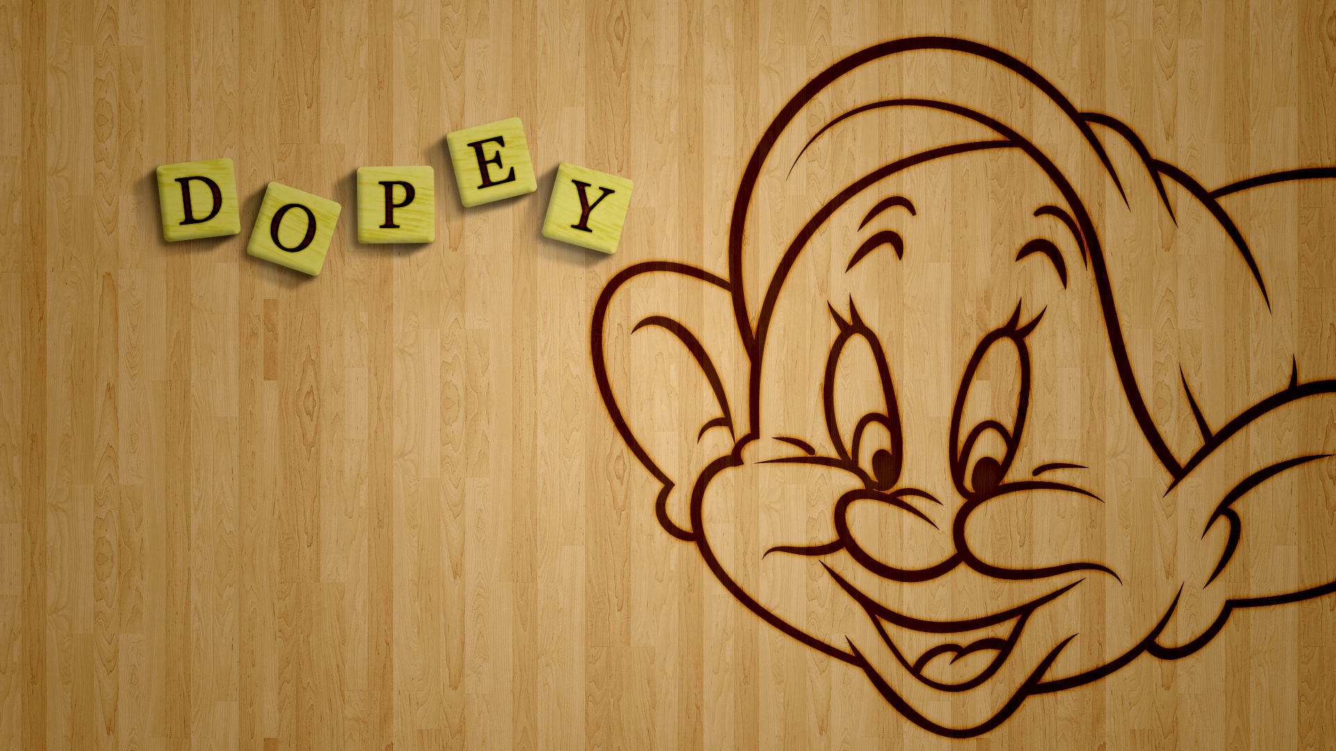Brown-themed Dopey Dwarf Background