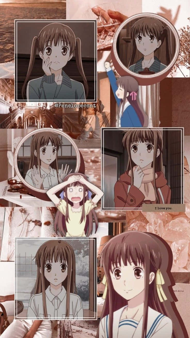 Brown Tohru Honda Collage Fruits Basket Anime