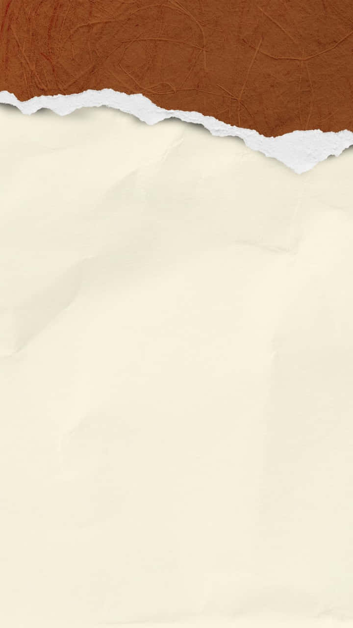 Brown Torn Paper On White Background Background