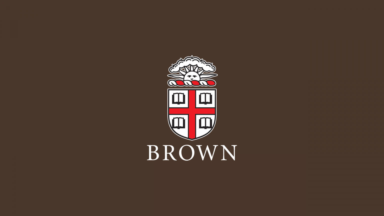 Brown University Logo In Brown Background