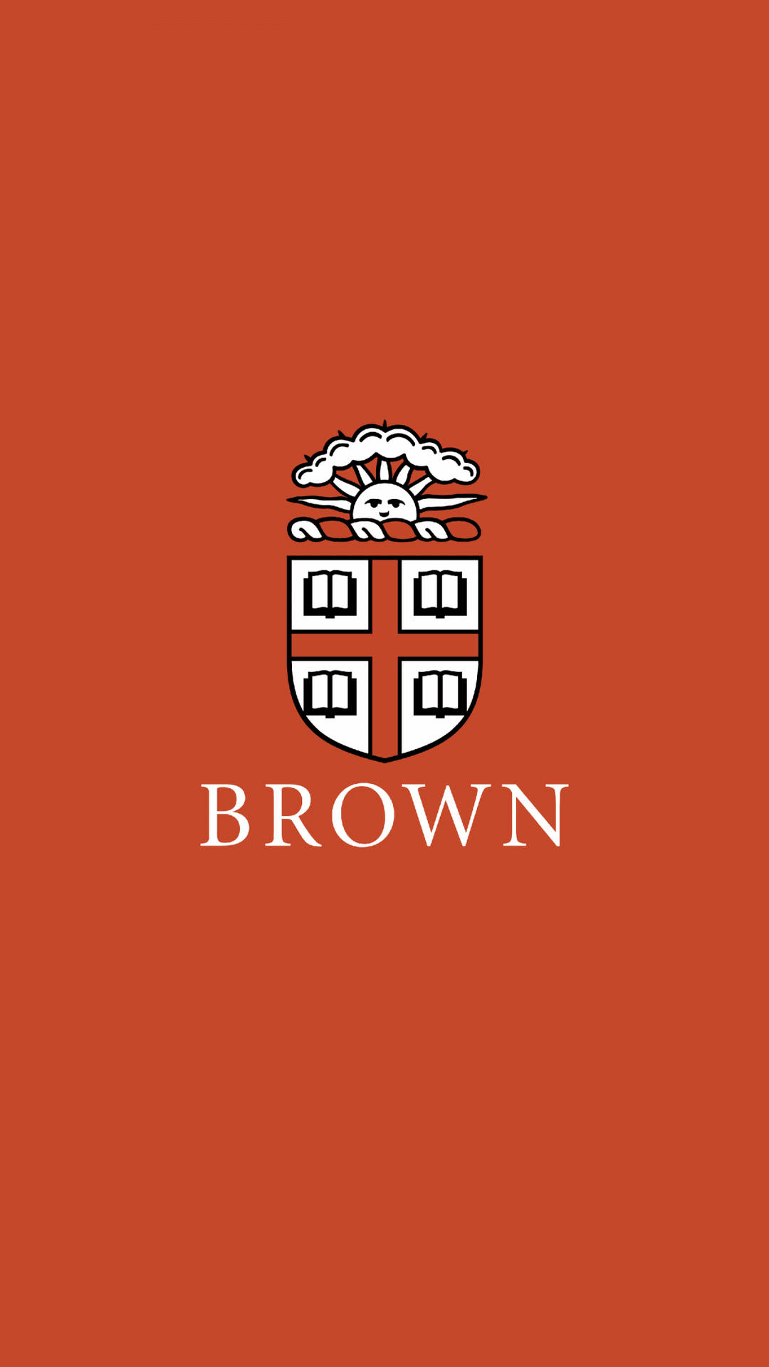 Brown University Logo In Deep Orange Background