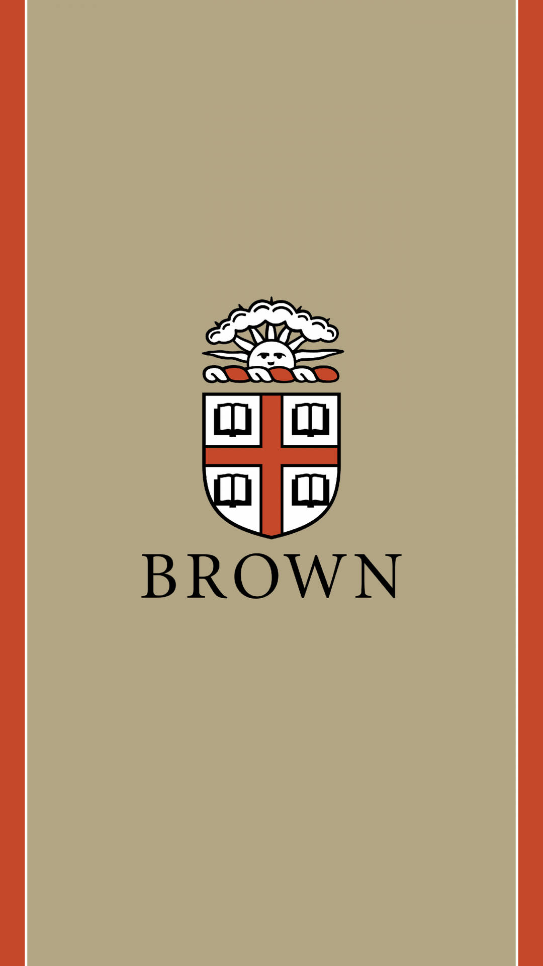 Brown University Logo In Light Brown