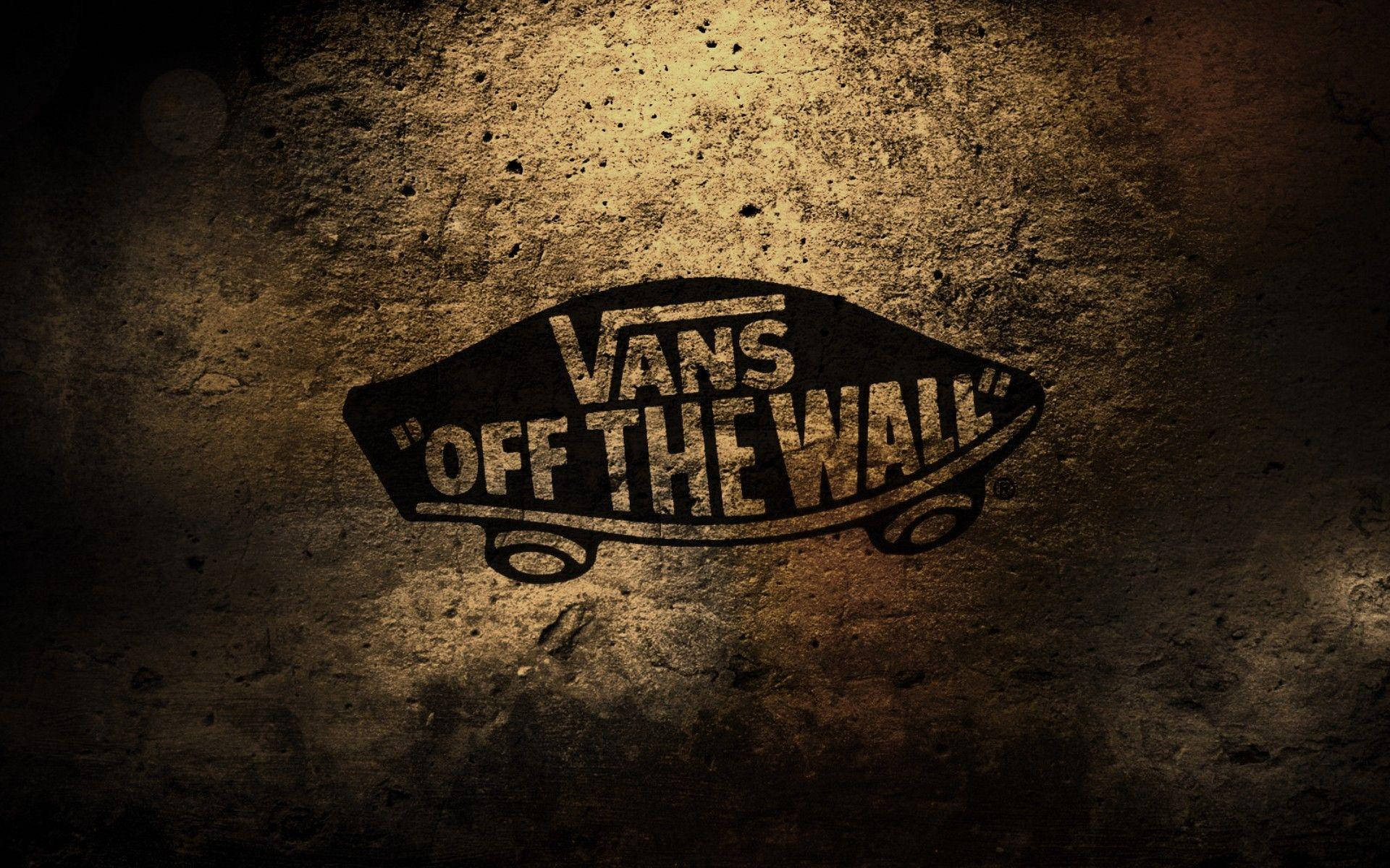 Brown Vans Of The Wall Logo Background