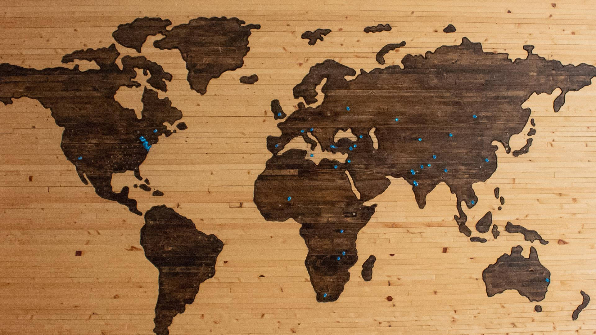 Brown Wooden Globe Texture