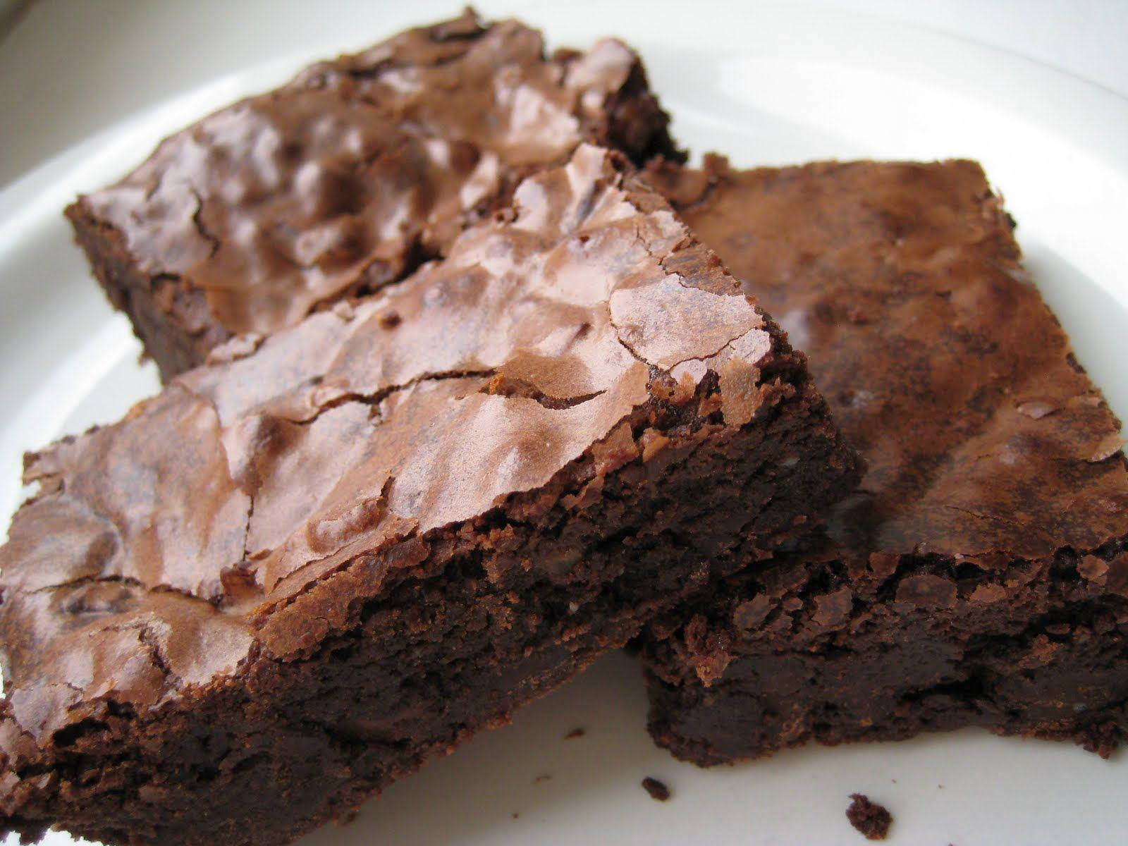 Brownies With Choco Crust Background