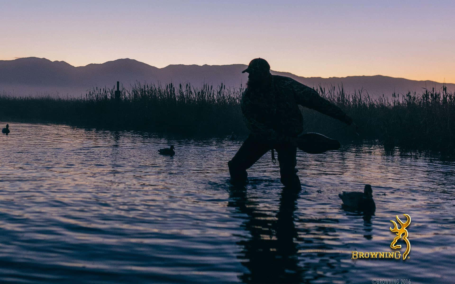 Browning Desktop With A Bold, Geometric Design Background