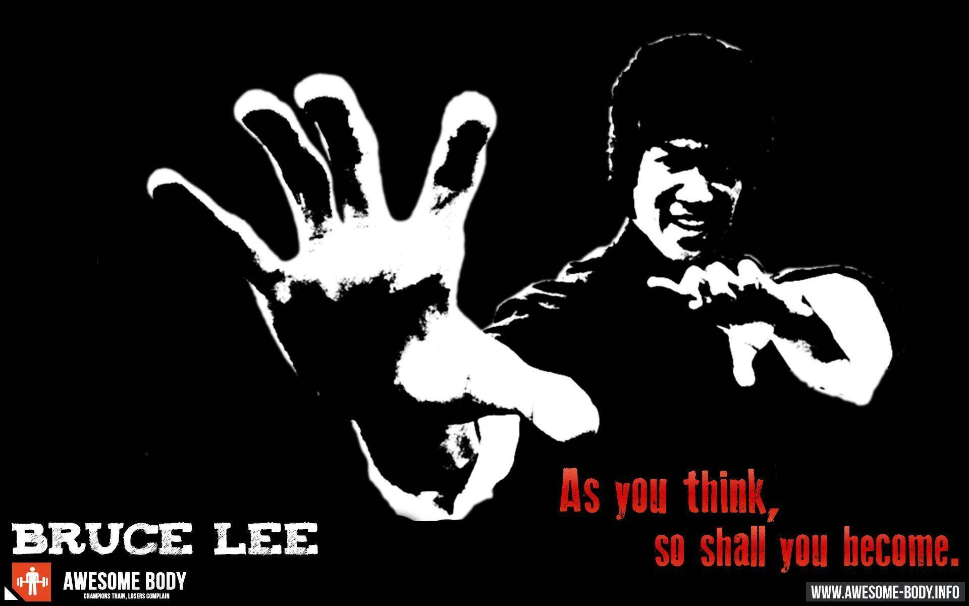 Bruce Lee Words Of Motivation Background