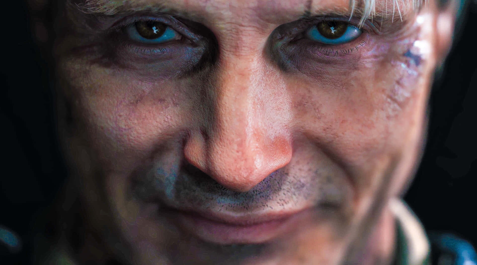Bruised Man Smirking
