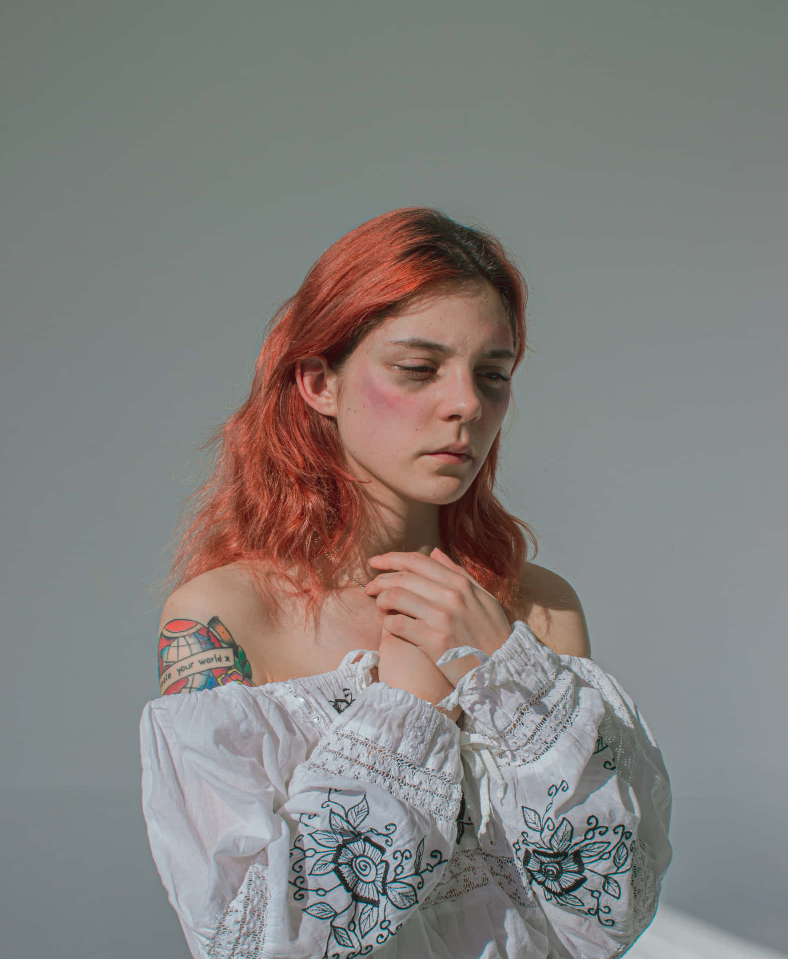 Bruised Redhead Girl