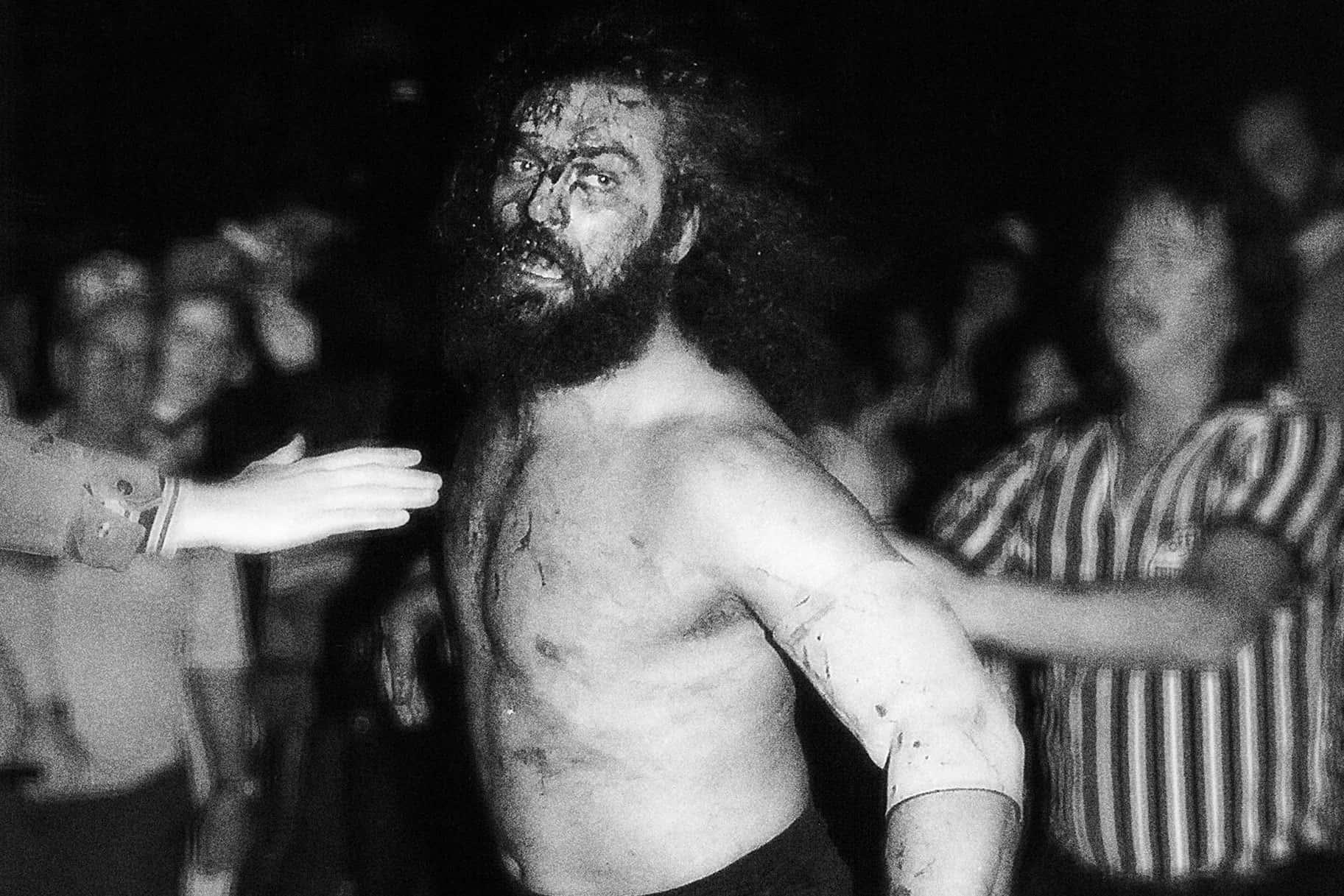 Bruiser Brody Pro-american Wrestler Portrait Background