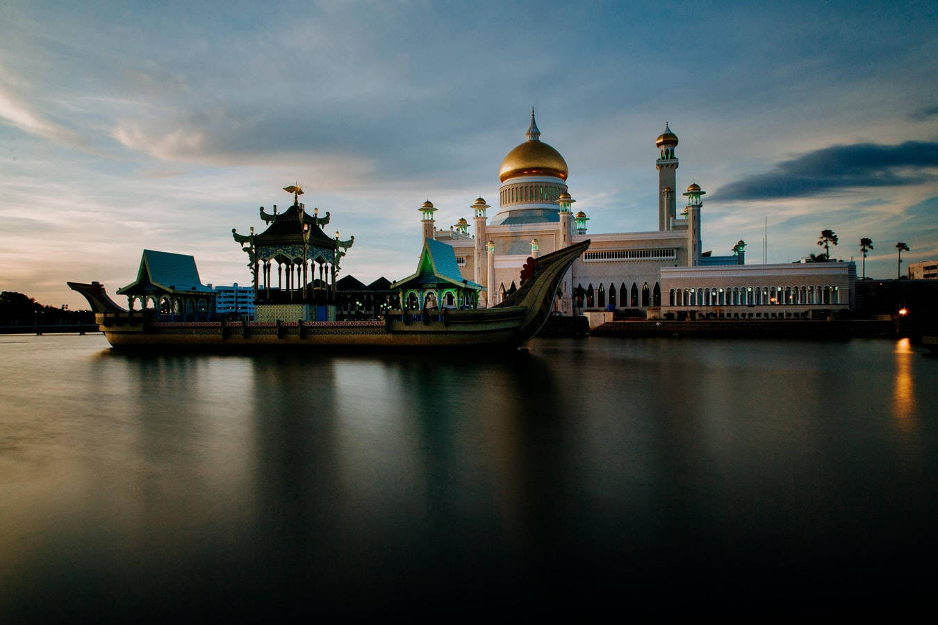 Brunei At Dusk Background