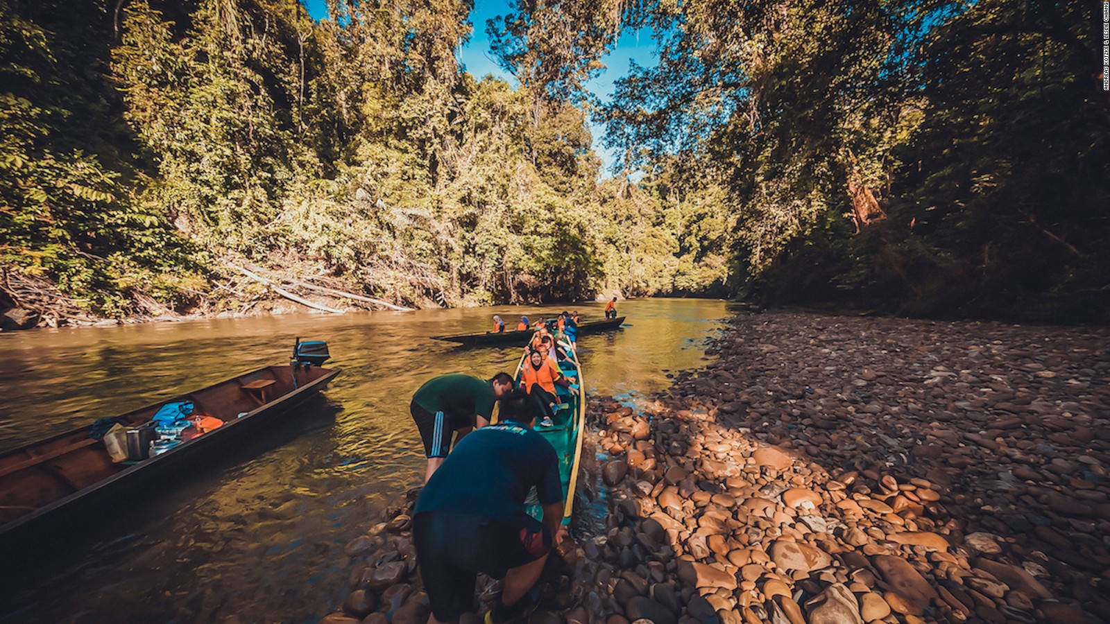 Brunei Boats By The River Background