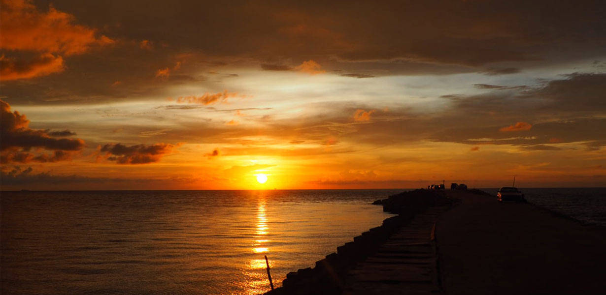 Brunei Orange-tinged Sunset Sky Background