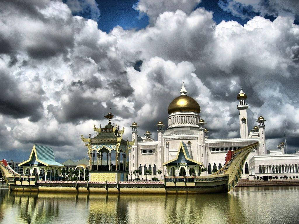 Brunei With Fluffy Clouds