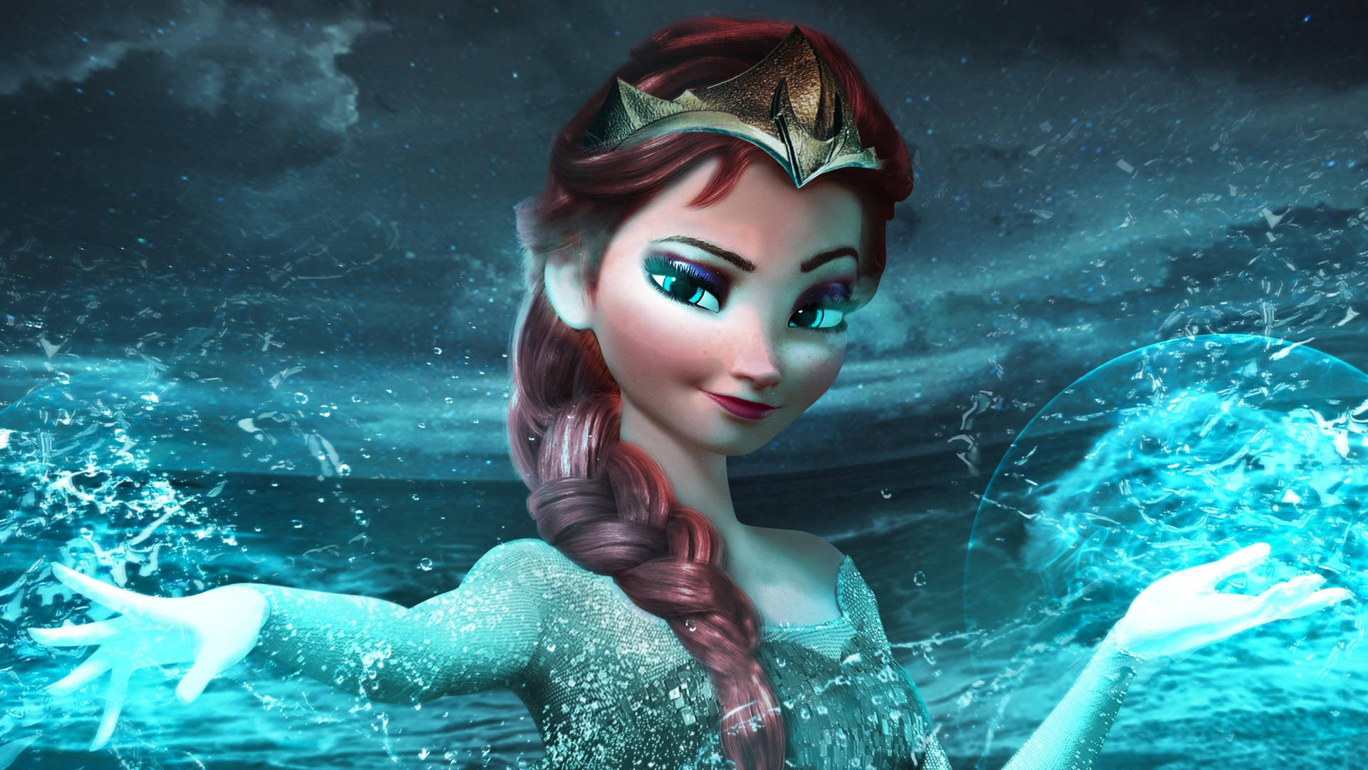 Brunette Elsa Background