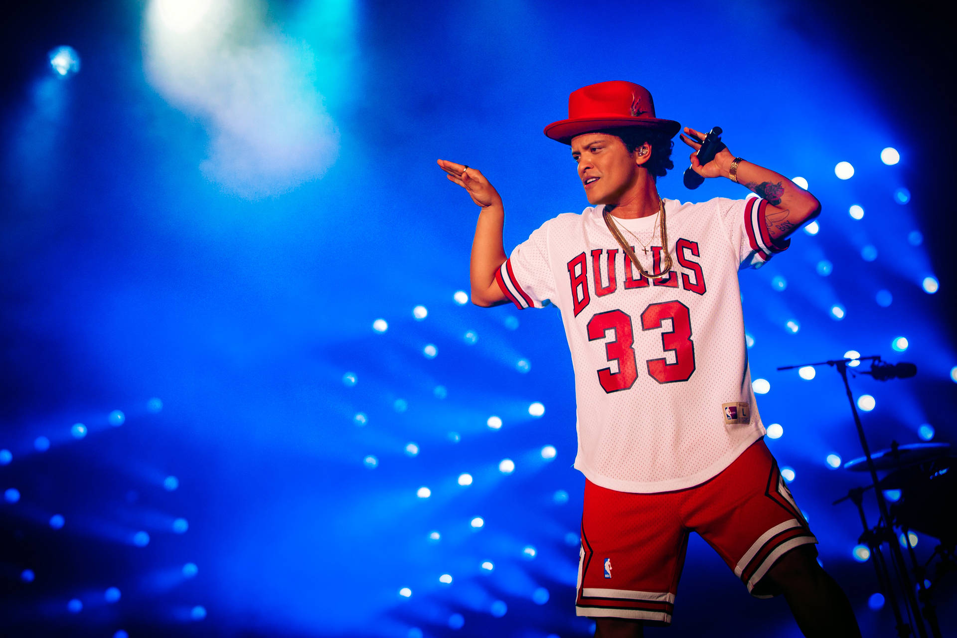 Bruno Mars Bringing The Heat To Lollapalooza Background