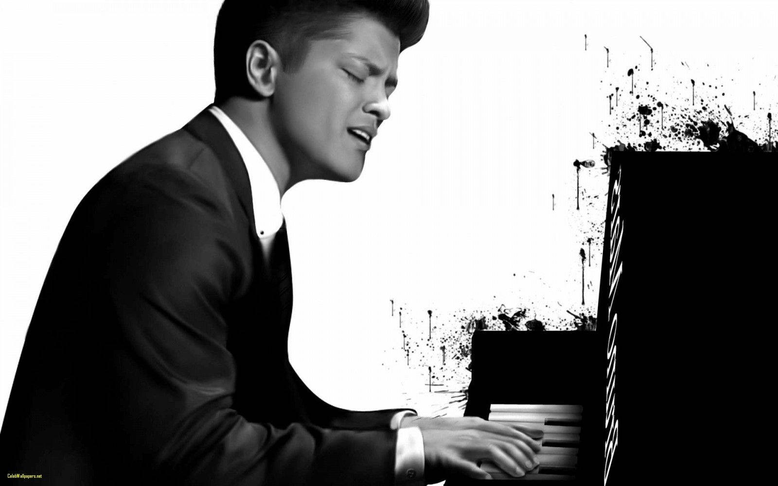 Bruno Mars Performing At The Piano Background