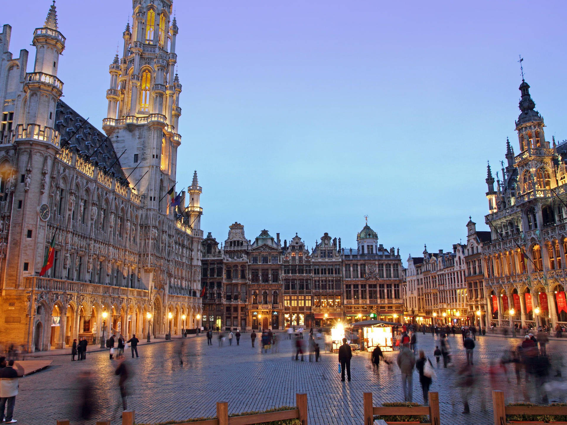 Brussels After Sunset Background