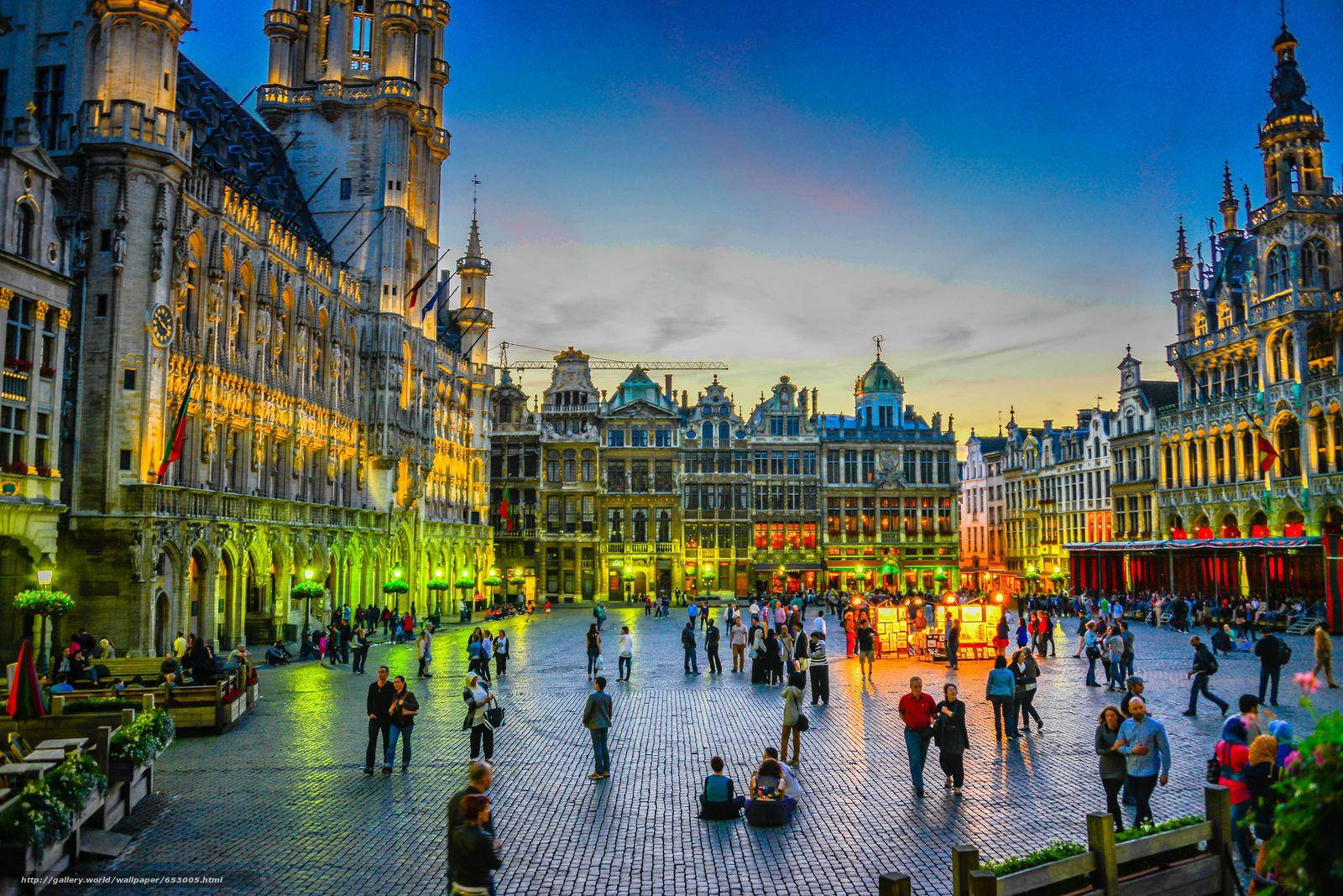 Brussels Christmas Shopping Background