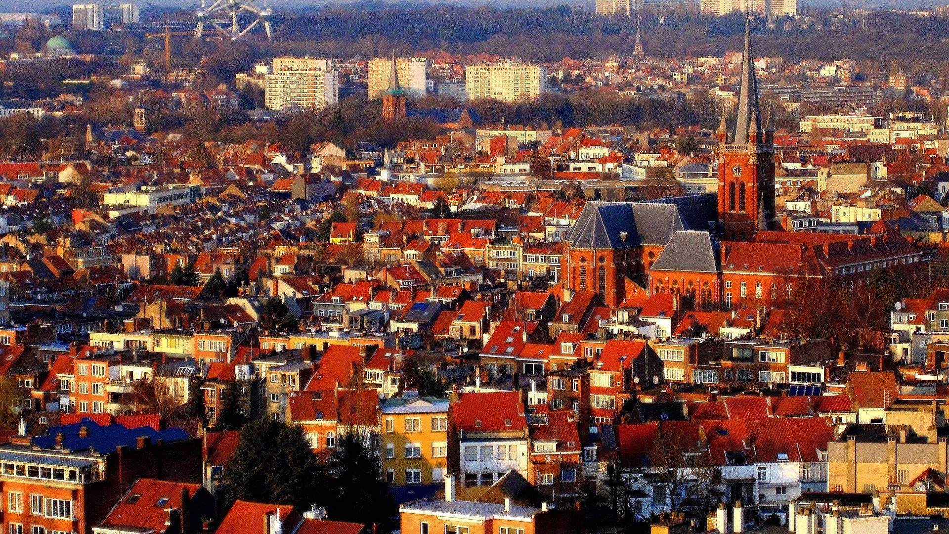 Brussels Red City Aesthetic Background