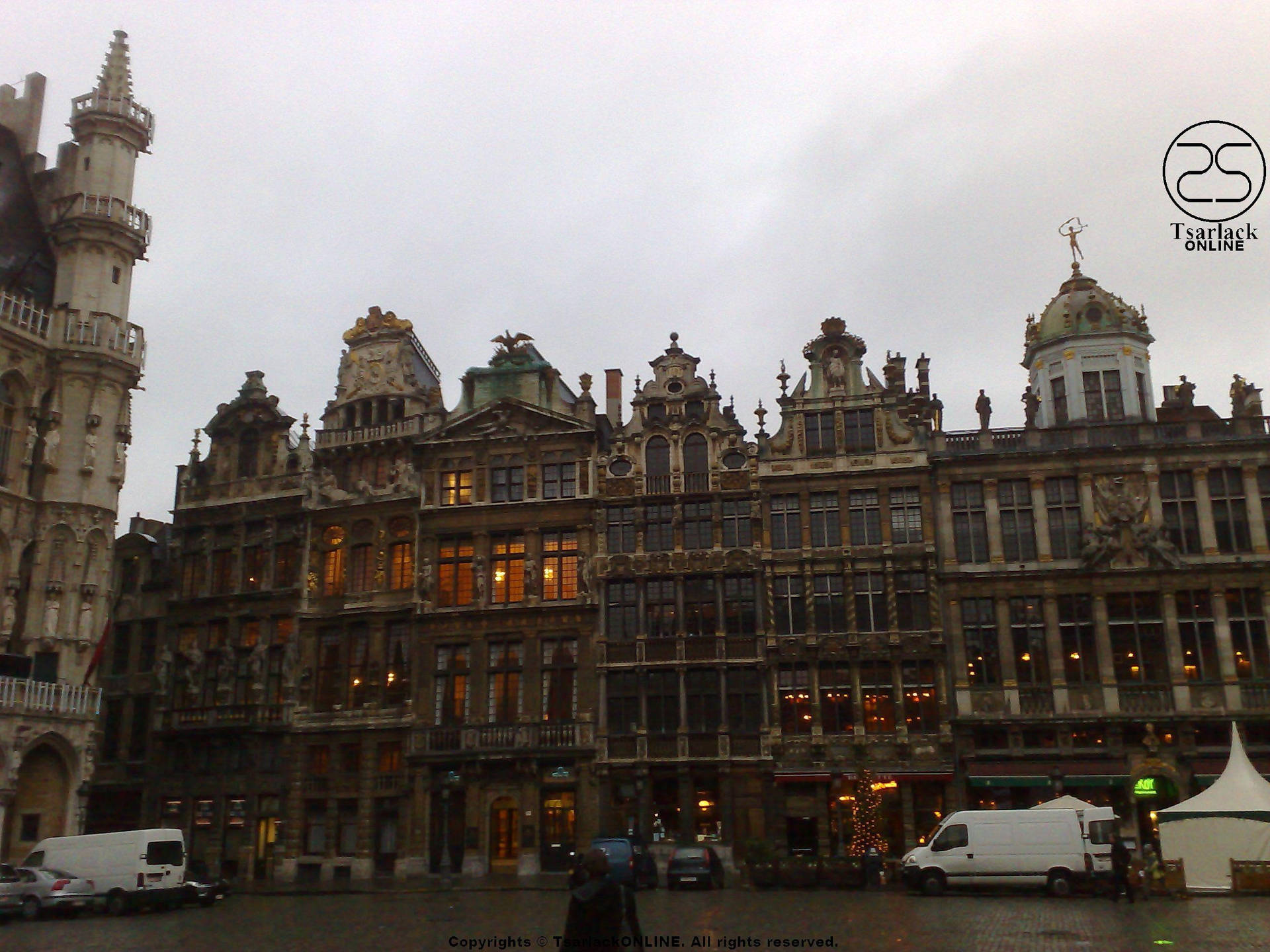 Brussels Shopping District Background