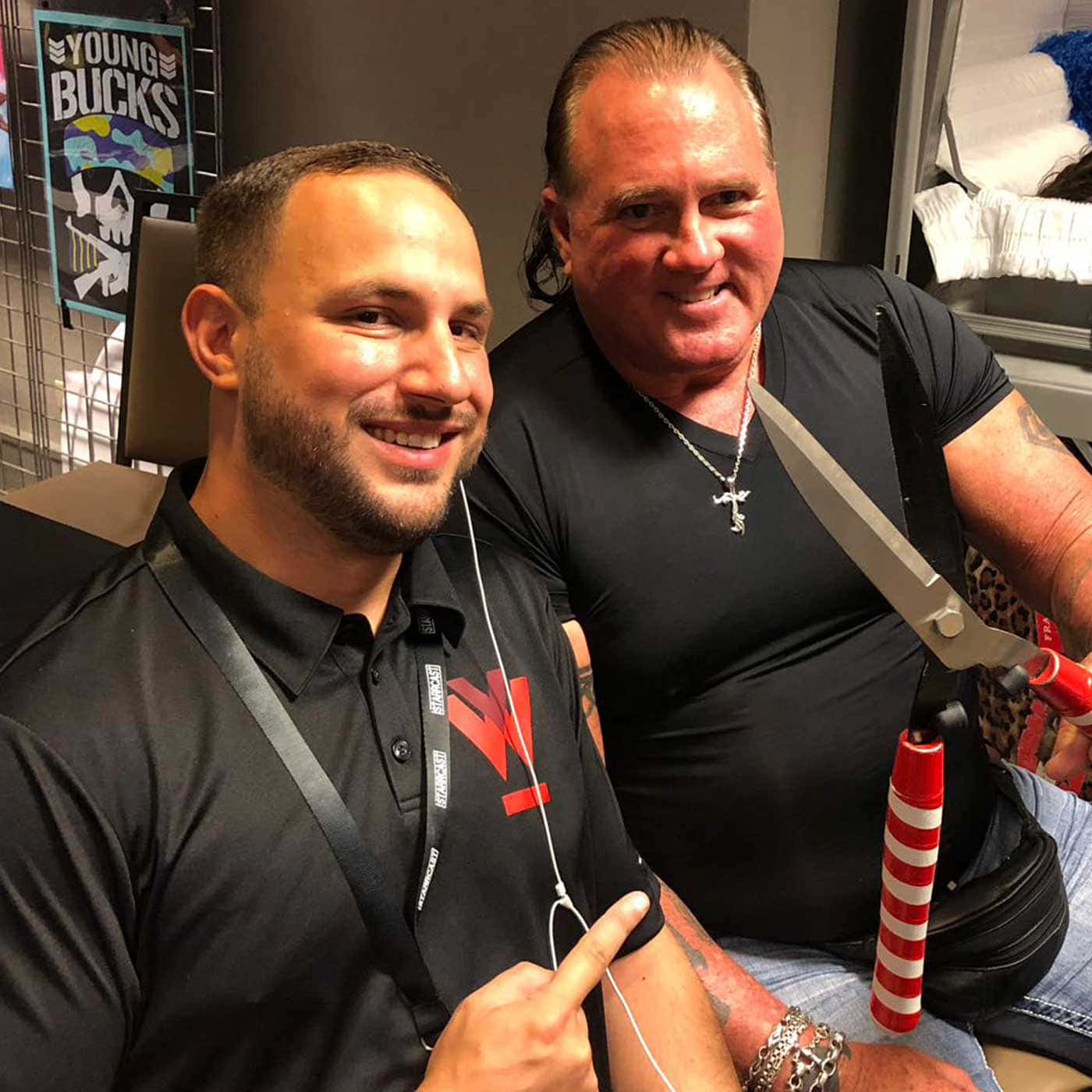 Brutus Beefcake With A Fan Background