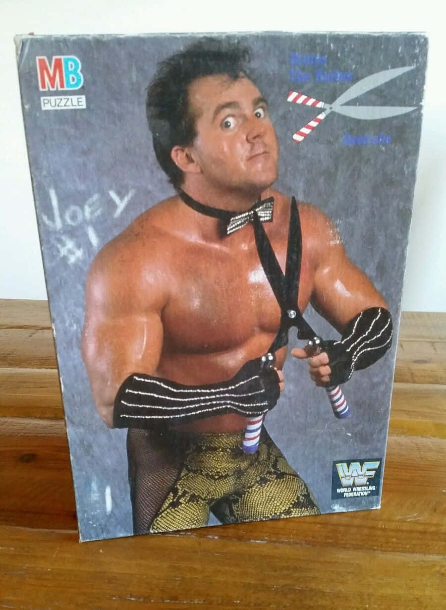 Brutus Beefcake Wrestling Puzzle Packaging Background
