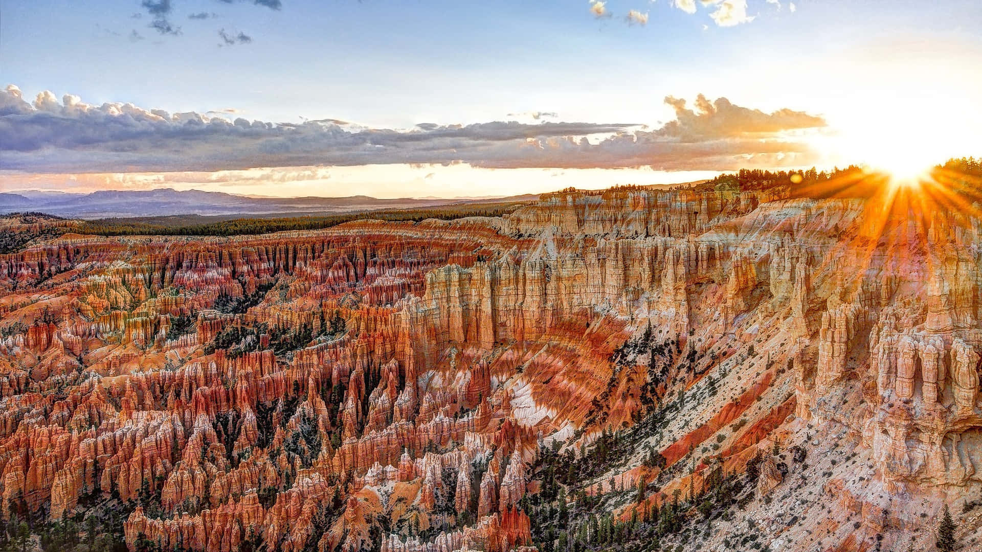 Bryce Canyon National Park Amphitheater Stripe Background