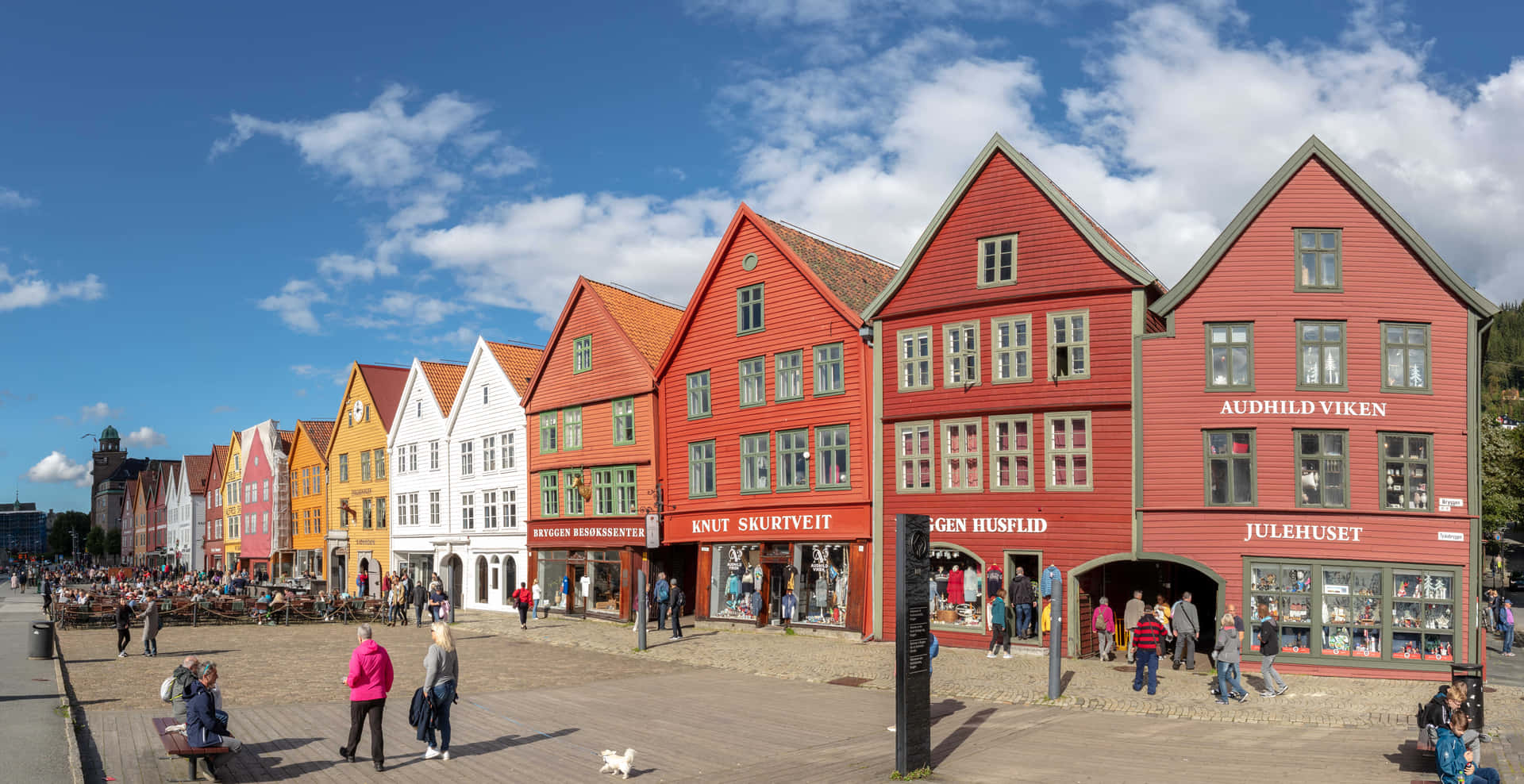 Bryggen Historic Norwegian Harbor Front Background