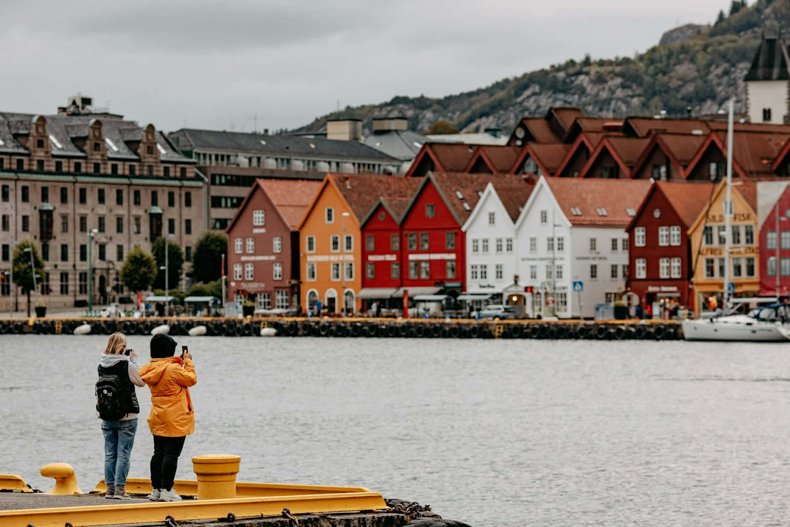 Bryggen Waterfront View Norway